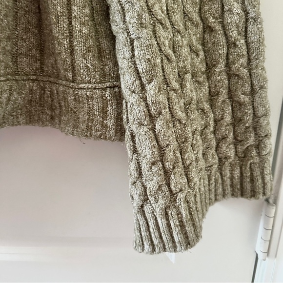 Free People Snow Bird Cable Knit Sweater Beige Tan Women’s Size Small Cabincore - Picture 15 of 16